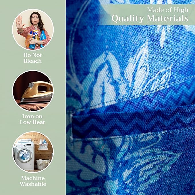 Maison d' Hermine 100% Cotton Apron for women with Pocket Kitchen Chef Apron for Men Cooking Gardening Server Waitress