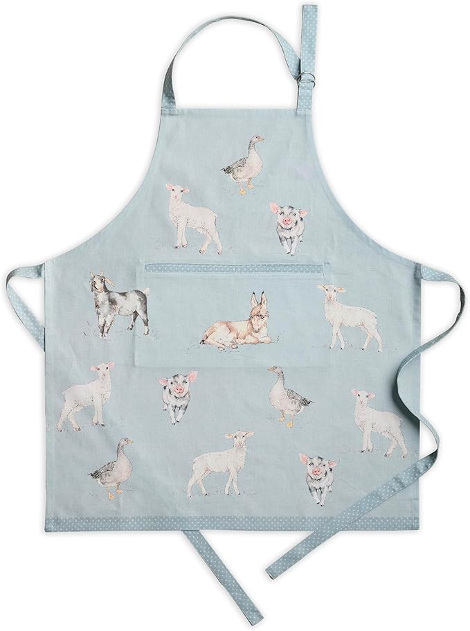 Maison d' Hermine 100% Cotton Apron for women with Pocket Kitchen Chef Apron for Men Cooking Gardening Server Waitress