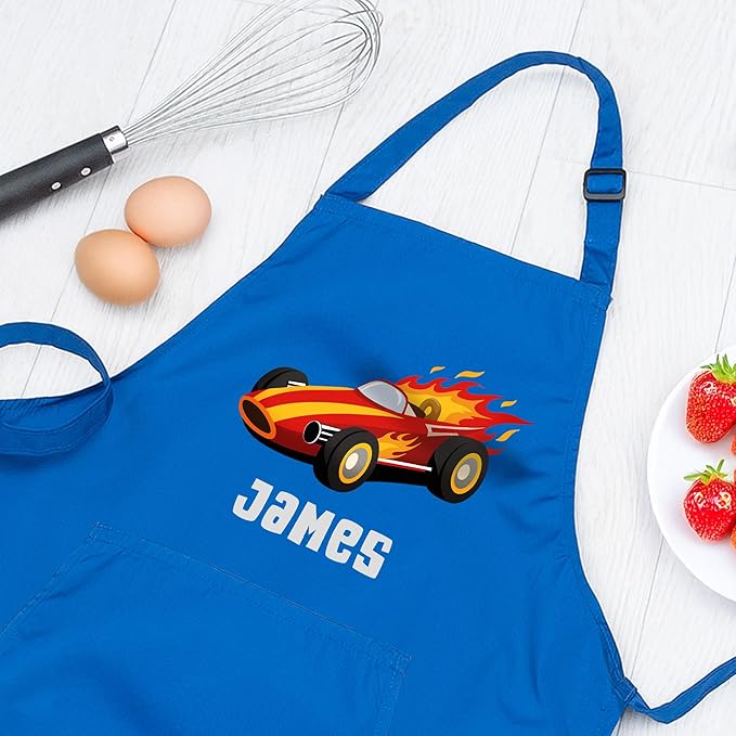 Custom Name Kids Apron with Chef Hat, Waterproof Apron for Cooking, Baking, Art, Painting, Christmas 2025 Personalized Birthday Gift for Daughter,Son, Grandson, Granddaughter Gift from Grandma, Mom