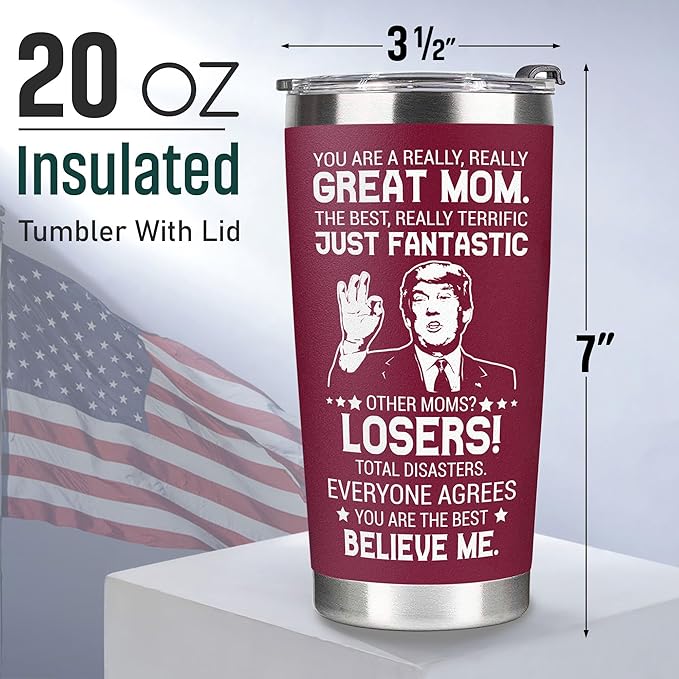 Gifts for Mom from Daughter, Son - Mothers Day Gifts for Mom, Wife, Women - Moms Birthday Gift Ideas, Cool Birthday gifts for Moms, Mothers - Best mom Tumbler, 20 Oz Stainless Steel moms Coffee Cup