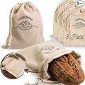 Simply H&K Reusable Linen Bread Bags for Homemade Bread [Pack of 3] - 12" x 15" - with Inner Lining - Sourdough Bags, Baking Gifts, & Baking Supplies for Home Bakers