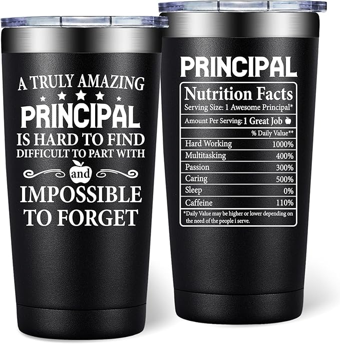 Principal Gifts - Principal Christmas Appreciation Gifts for Men - Principals Day, Teachers Appreciation Day Gift for Principals - 20oz Tumbler