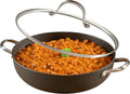 Cuisiland 11" Honeycomb Cast Iron Wok with Lid & Dual Handles – Non-Stick Stir-Fry Pan, Stainless Steel Handles, Oven Safe, Classic Heat Retention for Steaming, Stir-Frying & Sautéing