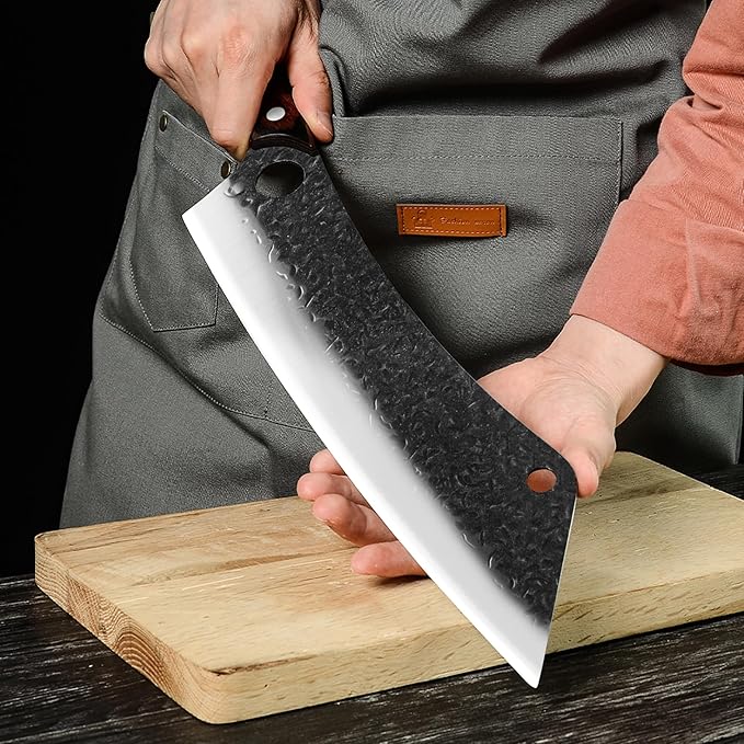 XYJ 12 Inch Extra Long Chef Knife Full Tang Razor Sharp Watermelon Slaughter Knives (Style4)