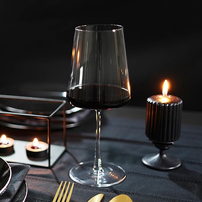 Stölzle Lausitz Red Wine Glasses Power Set of 6, 17 1/2 oz – Premium Glasses for Full-Bodied Wines – Modern Red Wine Glasses with Angular Design for Maximum Flavor – Dishwasher- & Break-Resistant