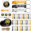 Dandat 54 Sets 30th Birthday Party Favors for Guests Birthday Beer Opener Keychain Cheers to 30 Bottle Opener Keychain with Thank You Cards and Gift Bags for Anniversary Wedding Party Favors
