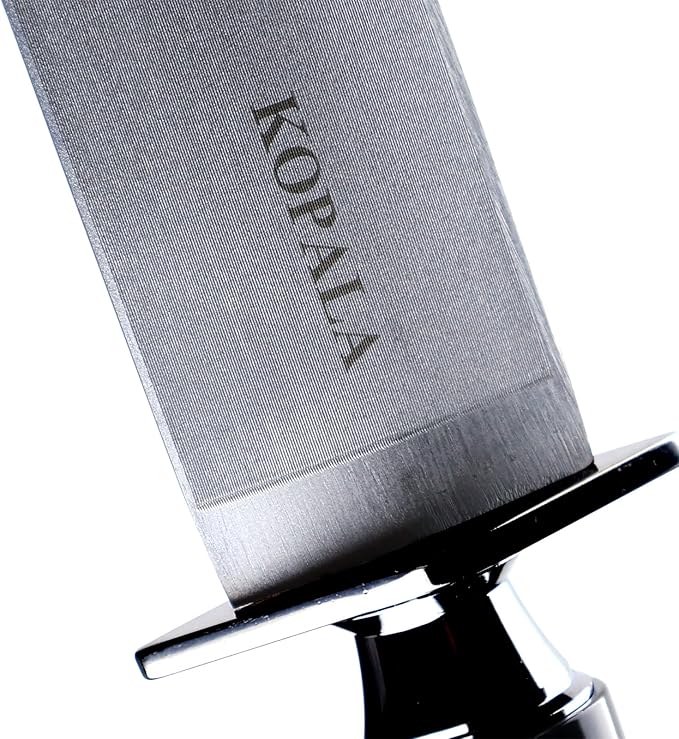 Sharpening Steel Knife Sharpener Rod Flat 12 Inches Honing Steel for Knives Heavy-duty Dark