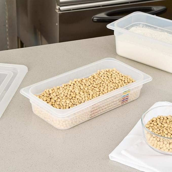 Restaurantware Food Storage Container 1 Pack of 12.7 x 6.8 x 2.5 Inches Plastic Stackable Storage Box White Reusable Label Container Dishwasher Safe For Restaurants And Kitchens