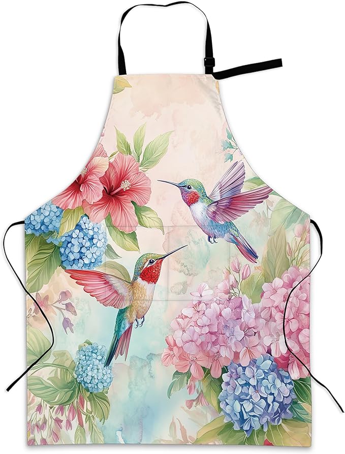 Cooking Aprons for Men and Women,Adjustable Bib Chef Apron with 2 Pockets, Soft and Durability Kitchen Apron