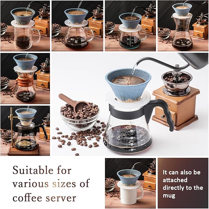 Ceramic Reusable Coffee Filter Dripper Paperless Sustinable Mt. Fuji Made in Japan (Yellow)