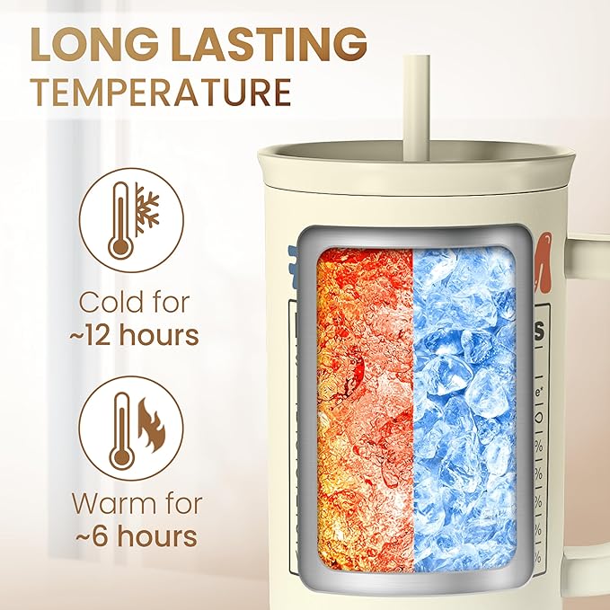 Mom Tumbler with Handle 40oz, Cool Mom Club Cup Stainless Steel Insulated Tumblers Coffee Travel Mugs, Gifts for Moms from Daughter Son, Best Mother Gift for Birthday Christmas Mothers Day