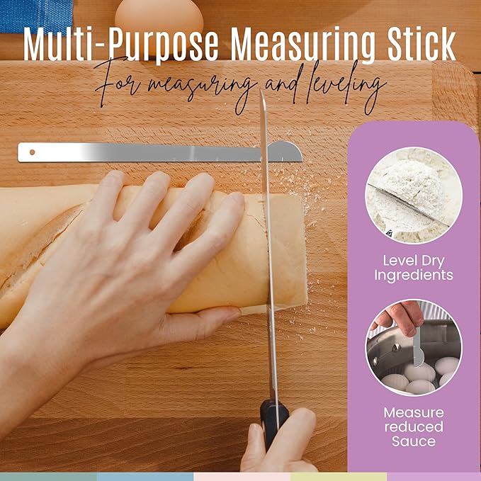 Nextop 14-Piece Stainless Steel Measuring Cups and Measuring Spoons Set with All Stackable Sizes and Leveler for Dry Ingredients, Complete Set for Kitchen & Baking Measuring Tools (Purple Set)