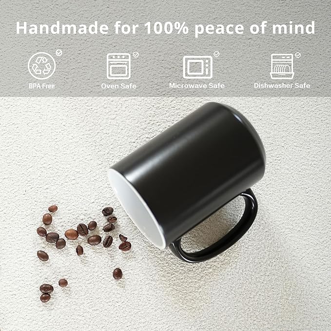 Ceramic 15oz Sublimation Coffee Mug (Color Change Black, 24)
