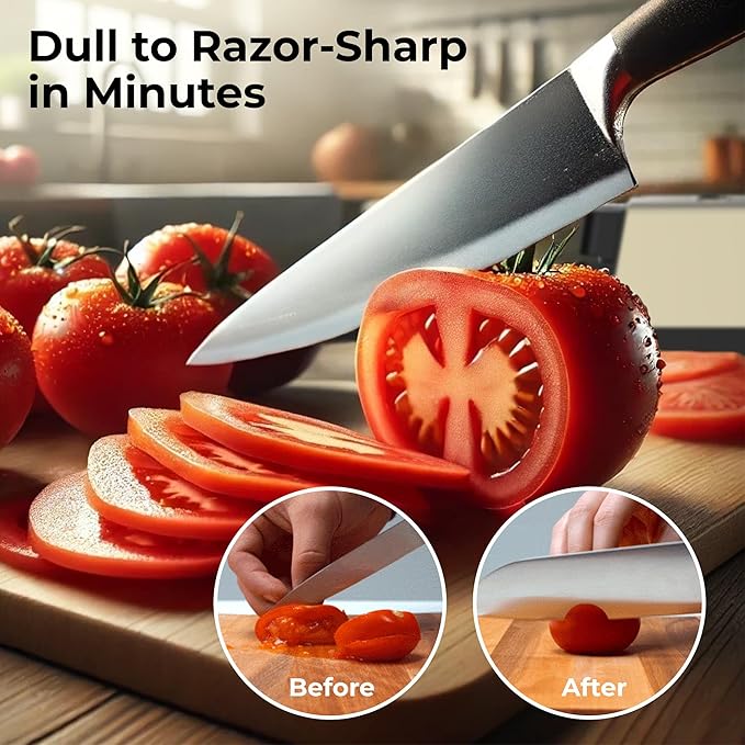 Electric Knife Sharpener for Kitchen Knives, LCD Display, 5-in-1Professional Knife Sharpener with Adjustable Speed, Diamond Wheel & Ceramic Rod, Gold