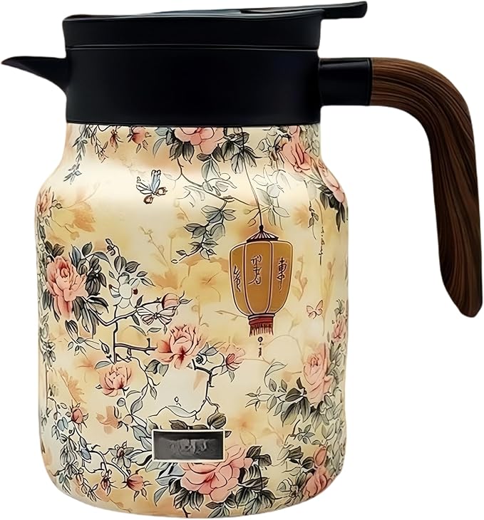 thermal teapot with infuser，thermos teapot，tea thermos with infuser and lid，tea infuser pot (E)