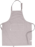 AMOUR INFINI Cotton Solid Aprons for Women with Pocket, Adjustable Strap and Waist Ties Washed Chef Aprons for Cooking, Baking and Gardening (27.5x33 Inches - Beige)