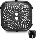 Air Fryer Grill Pan for PowerXL Vortex Pro 8 QT Air Fryer, Oval Nonstick 10''*10'' Air Fryer Accessories Replacement Parts Tray Basket Grill Plate with Rubber Bumpers,Dishwasher Safe