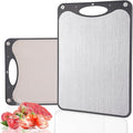 Titanium Cutting Boards, Double Sided Cutting Board For Kitchen,Food Grade Titanium And Wheat Straw PP, Large Size 15”×10”And Easy To Clean, Dark Gray
