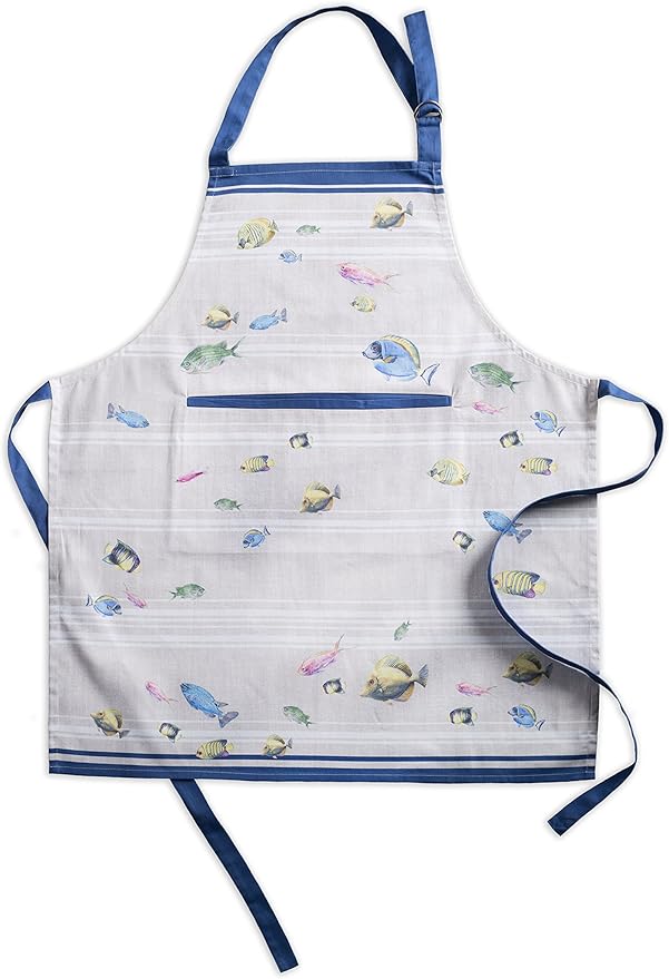 Maison d' Hermine 100% Cotton Apron for women with Pocket Kitchen Chef Apron for Men Cooking Gardening Server Waitress