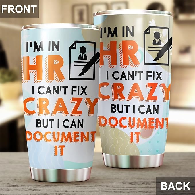 Human Resources Gifts Tumbler - Stainless Steel 20oz, HR Gifts For Women Men, HR Coffee Cups For Employees Staffs (HR08)