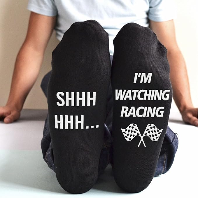 VICRAZY Racing Car, Sport Car Socks for Men, Women - Formula 1 Gifts, Racing Socks, Stocking Stuffers for Men, Women