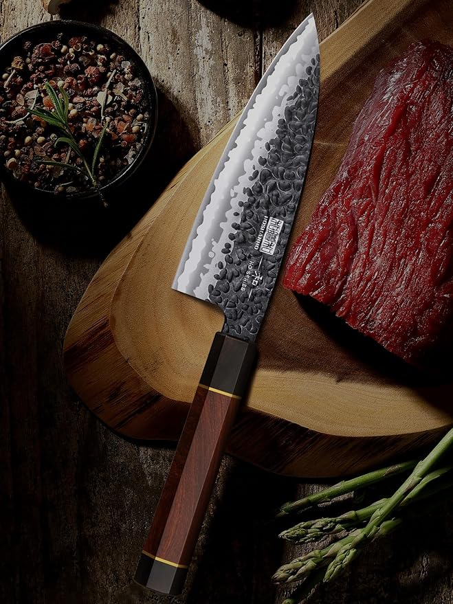 HOSHANHO 6 Inch Deba Knife, Japanese High Carbon Steel Kitchen Knife for Sushi Sashimi, Ultra Sharp Fish Fillet Knife with Ergonomic Rosewood Handle
