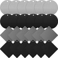 Dandat 24 Pcs Silicone Trivets Mats Bulk Silicone Pot Holders Hot Dishes Multipurpose Non Slip Hot Pads Heat Resistant Mat for Kitchen Countertops Table Restaurants Church Gatherings(Gray, Black)