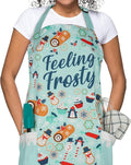Lavley Christmas Baking Aprons - Funny kitchen gift for men, women and kids - 100% cotton adjustable apron for holiday bakers