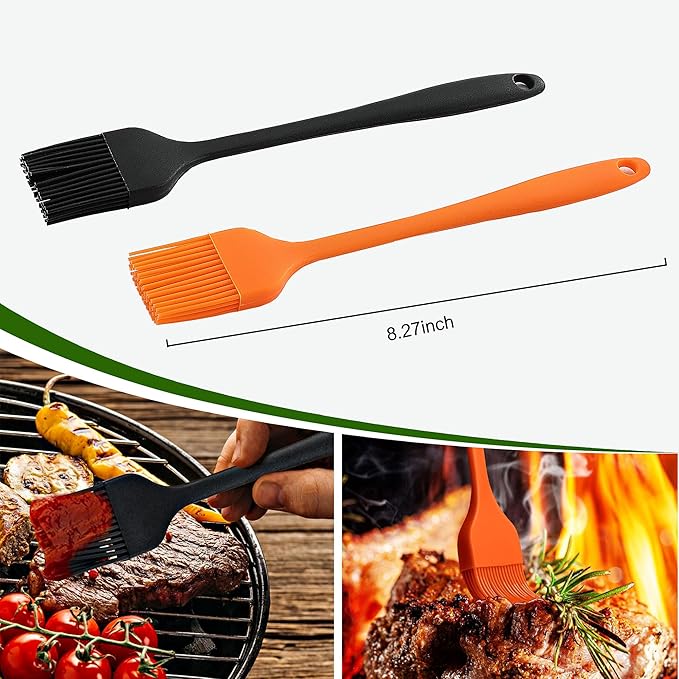 POLIGO Smash Burger Press Kit - 4 in 1 Stuffed Burger Mold, 2PCS Cast Iron Burger Presses, Sauce Brushes Included - Non Stick Smash Burger Press Set for Grill and Griddle Cooking