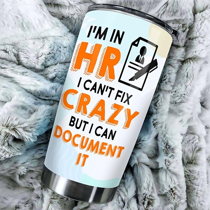 Human Resources Gifts Tumbler - Stainless Steel 20oz, HR Gifts For Women Men, HR Coffee Cups For Employees Staffs (HR08)