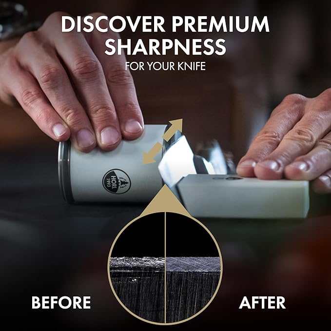 HORL 2 Cruise Rolling Knife Sharpener for Straight Edge Knife Sharpening Kit for Kitchen Knives Engineered in Germany with Industry Diamonds for Steel of any hardness with 20 Degrees