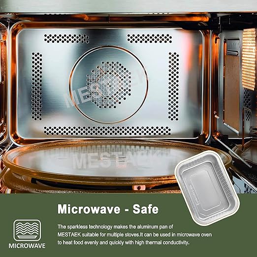 7"x5" Sturdy Foil Pans with Snap-On Lids (5 Pack) | 2X Thicker Heavy Duty Reusable 31oz | Grill Oven Microwavable Multi-Use Pot | Disposable Aluminum Tin for Baking Cooking
