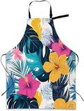 Cooking Apron for Women and Men,Adjustable Chef Bib Apron with 2 Pockets, Water and Oil Resistant for Kitchen Use
