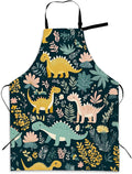 Kitchen Apron with Pocket,Waterproof Adjustable Neck and Long Ties, Cooking Baking Gardening Painting Apron for Women