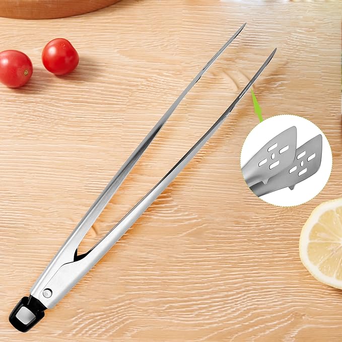 Kitchen Tongs, Food Grade Stainless Steel, 12 Inch Cooking Tongs, Versatile For All Occasion.