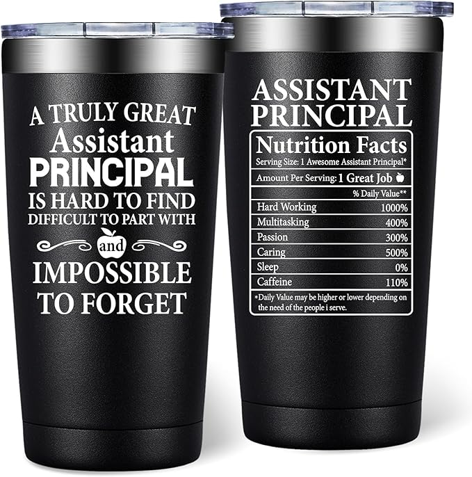 Assistant Principal Gifts for Men, Women - Christmas Principals Day Appreciation Gift for Assistant Principal - 20oz Tumbler Vice Principals Gifts
