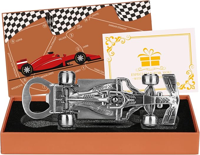 Racing Car Gifts for Men Women, Racing Car Bottle Opener, Unique Racing Gifts for Men Him Dad Boyfriend Husband Grandad, Beer Gifts Birthday Gifts Christmas Gifts for Men
