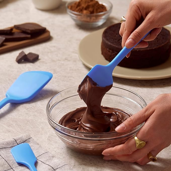 GIR: Get It Right Mini Spoonula Silicone Spatula - 8-Inch Slate - Heat-Resistant Up to 425°F - Non-Stick Seamless Food Grade Silicone - Scraper for Mixing, Baking & Serving