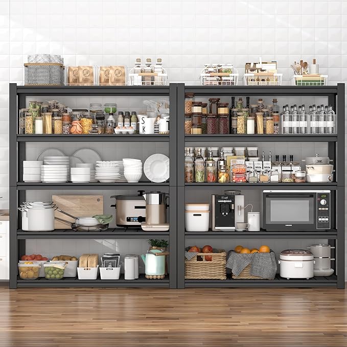24" D x 59" W x 72" H Garage Shelving, 3000LBS Garage Shelving Heavy Duty Storage Shelves 5 Tier Metal Shelves, Adjustable Industrial Shelf for Warehouse, Basement
