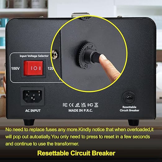 Yinleader 3000W 120V to 100V Voltage Converter US to Japan Step Down/Up Transformer for Japanese Hair Dyer/Turntable/Rice Cooker/breadmaker/Oven/Heater/Freezer, etc. in US