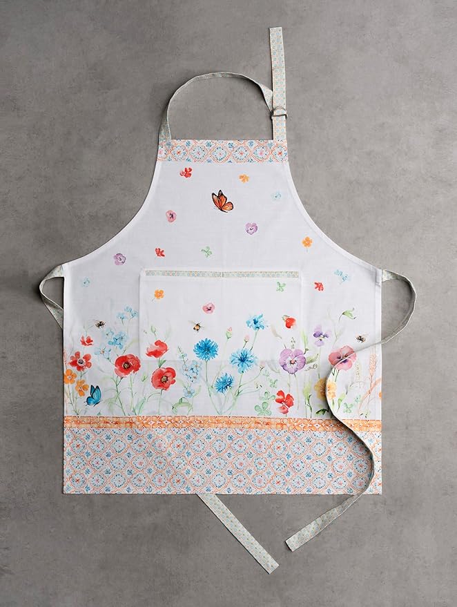 Maison d' Hermine 100% Cotton Apron for women with Pocket Kitchen Chef Apron for Men Cooking Gardening Server Waitress