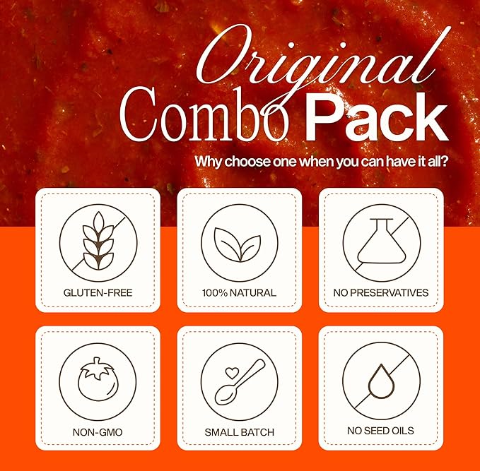 Sauz | Variety Pack, 25 Oz Jars (4-Pack), Includes Hot Honey Marinara, Creamy Calabrian Vodka, Wild Rosemary, Summer Lemon, Gluten-Free, Non-GMO, Multi-Use, Clean Ingredients – Small Batch Craft Sauces
