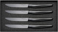 Kyocera 4-piece Ceramic Steak Knife Set, 4.5" Black
