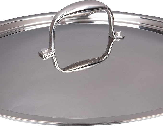 Camerons 16 Quart Stock Pot with Lid - Tri-ply 18/10 Professional Grade Induction Ready Stainless Steel Sauce Pot w/Handles - Stick Resistant Interior- Great for Cooking Christmas Dinner & Xmas Gift