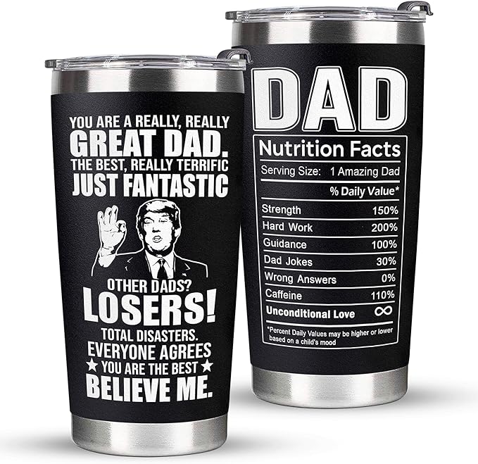 Christmas Gifts for Dad, Men - Gifts for Dad from Daughter, Son - Dads Birthday Gift Ideas, Happy Birthday gifts for Dads, Fathers - Best Dad Ever Gift, Present for dads - 20 Oz dad Tumbler