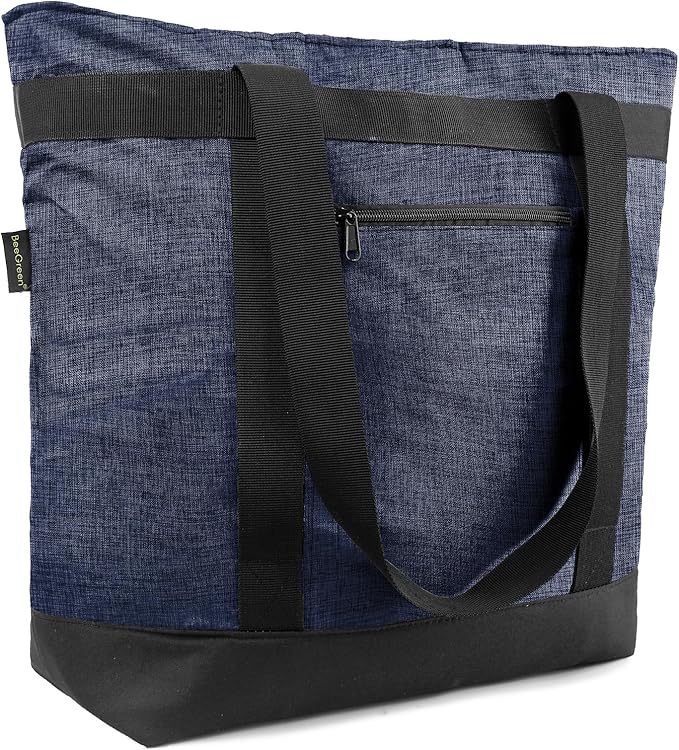 BeeGreen Cooler Bag Soft Leakproof Insulated Tote with Zipper for Beach Travel Grocery