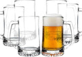 DISCOUNT PROMOS ARC Glass Beer Mugs 25 oz. Set of 6, Bulk Pack - Great for Octoberfest, Pub, Restaurant - Clear