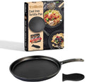 Tortillada - 26 cm pre-seasoned cast iron grill/pan + hot handle holder + E-Book recipes 50 tortilla recipes