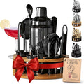 Mixology & Craft Bartender Kit - 15 Piece Set Including Cocktail Shaker and Bar Accessories, Perfect for Drink Mixing at Home, Plus Exclusive Recipe Cards