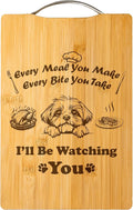 Personalized Engraved Cutting Board, Funny Gift for Dog Moms, Handmade Home Decor, Perfect for Housewarming – I’ll Be Watching You (Shih Tzu)
